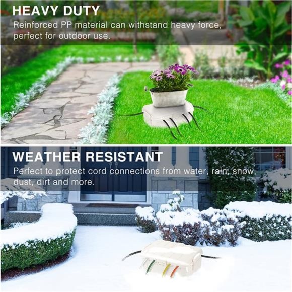 Large Outdoor Electrical Box (12.5 x 8.5 x 5 inch), IP54 Waterproof, White - Picture 5 of 6